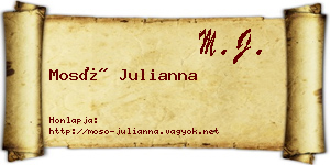 Mosó Julianna névjegykártya