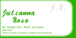 julianna moso business card